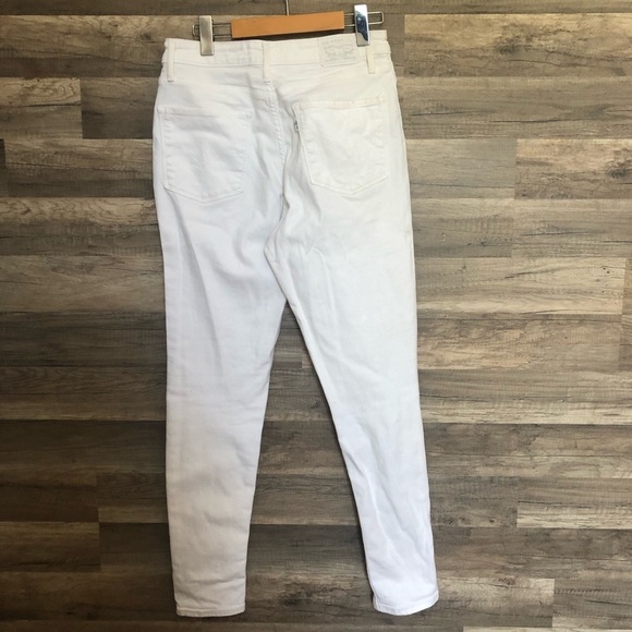 Levi’s White High Rise Skinny Jeans Size 29 - Picture 7 of 9